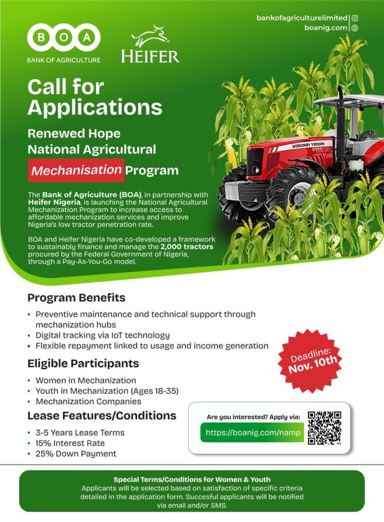 FG Launches Renewed Hope National Agricultural Mechanization Program to Empower Farmers