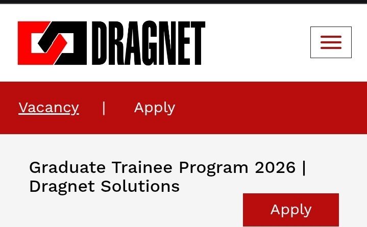 JOB ALERT: Dragnet Solutions Graduate Trainee Program 2026