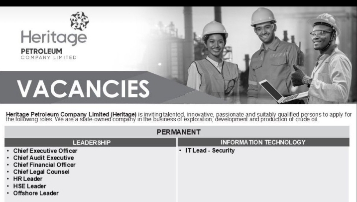 Heritage Petroleum is hiring across multiple departments