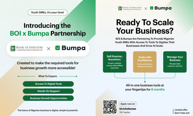 Call For Applications: Bank of Industry BOI x Bumpa Free 6-Month Digital Business Tools for Young Entrepreneurs