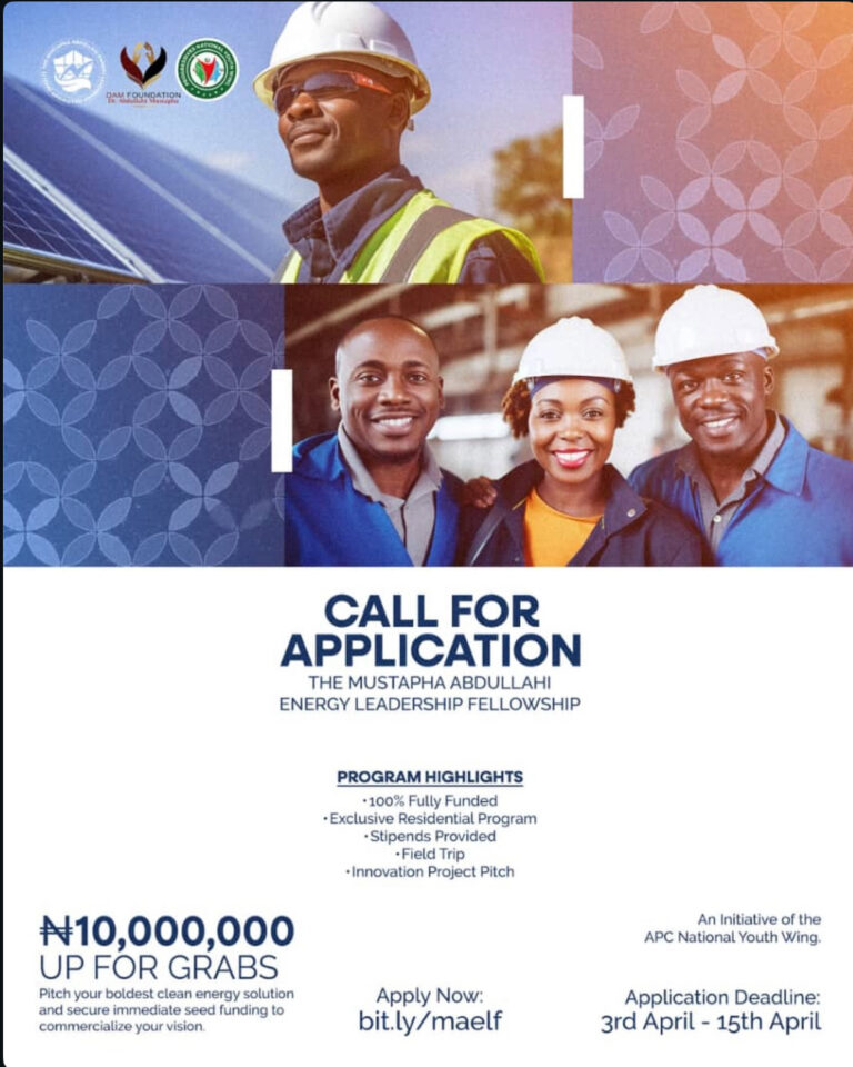 Mustapha Abdullahi APC Youth Wing Energy Leadership Fellowship Program