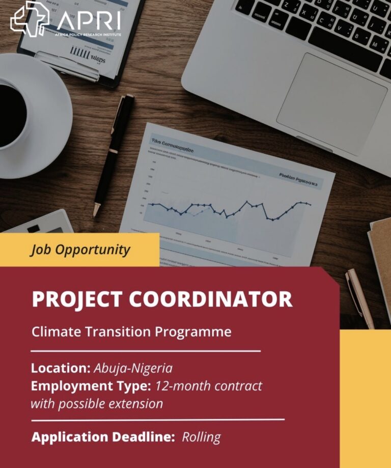 Project Coordinator – Climate Transition Programme (Nigeria BOGA Fund Programme)
