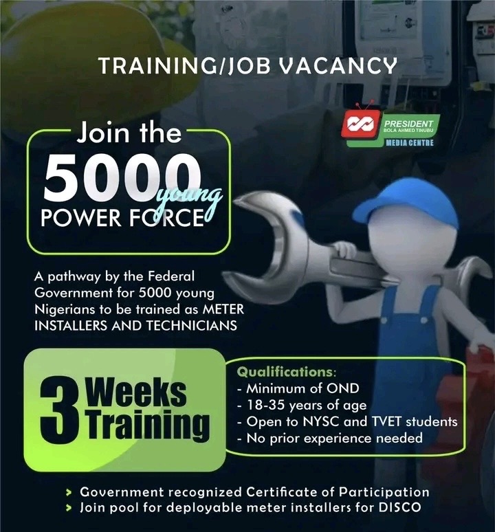 Apply to the FEDERAL GOVERNMENT POWER FORCE PROGRAMME (PMI)