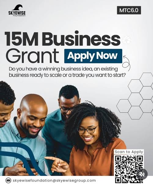 Skyewise Foundation ₦15 Million Business Grant 2026 for Entrepreneurs Skyewise Foundation ₦15 Million Business Grant 2026 for Entrepreneurs