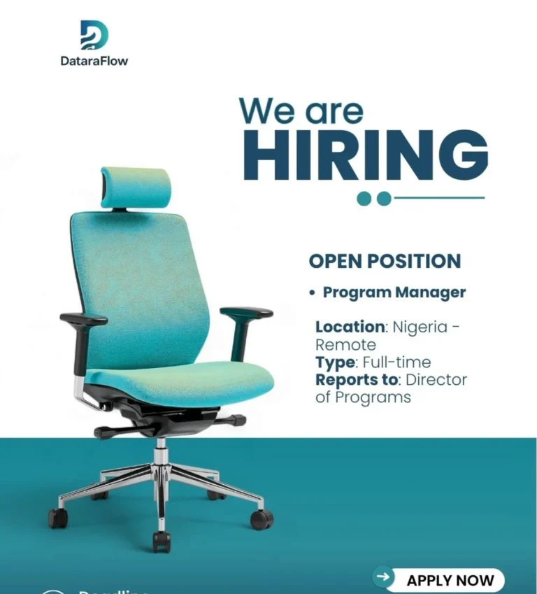 DataraFlow Program Manager Recruitment 2026 (Remote – Nigeria)
