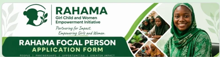 RAHAMA Recruitment: State Focal Person (Borno State & FCT Abuja)