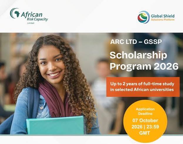 ARC–GSSP Fully Funded Postgraduate Scholarship Programme 2026/2027 for African Students ARC–GSSP Fully Funded Postgraduate Scholarship Programme 2026/2027 for African Students