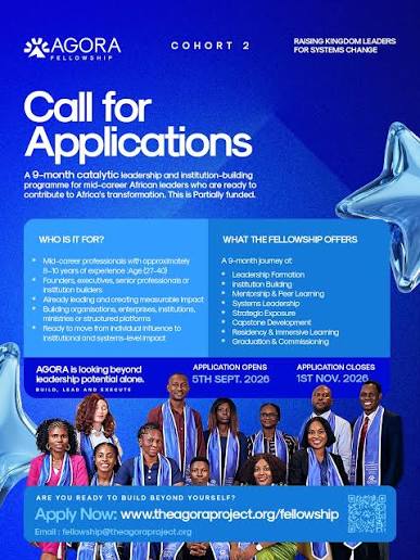 The AGORA Fellowship Program 2026 (Cohort 2) for Young African Leaders The AGORA Fellowship Program 2026 (Cohort 2) for Young African Leaders