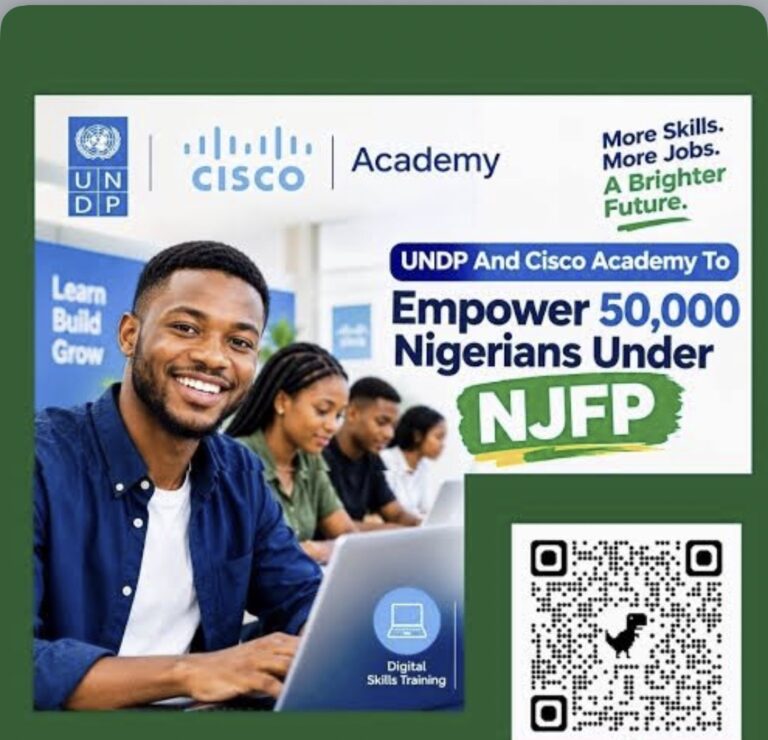 UNDP, Cisco Offer 50,000 Nigerian Graduates Free Digital Skills Training to Boost Job Prospects